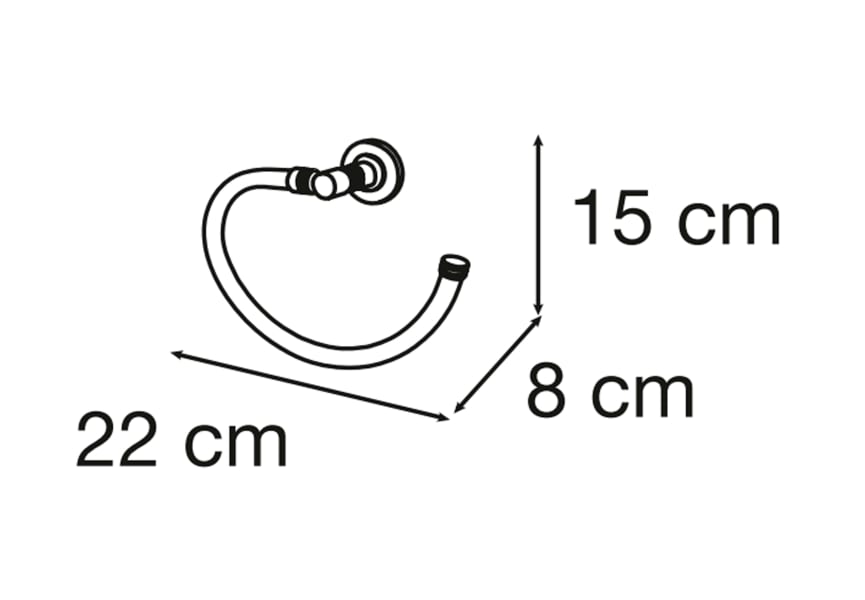 Porte-serviettes Paula Mediterranea de baño croquis 1