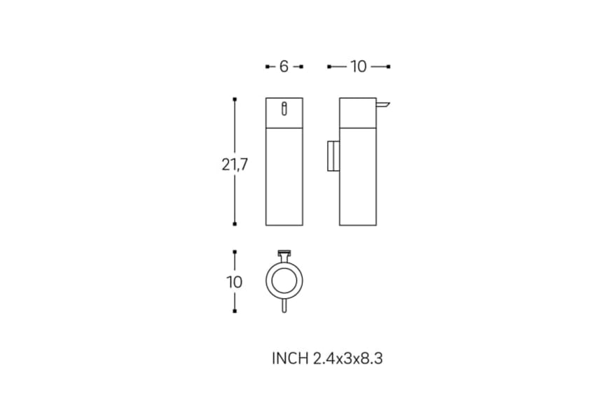 Distributeur de savon Micra Cosmic croquis 3