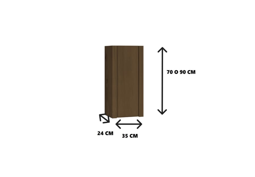 Armoire suspendue de salle de bains Laponia Bruntec croquis 5
