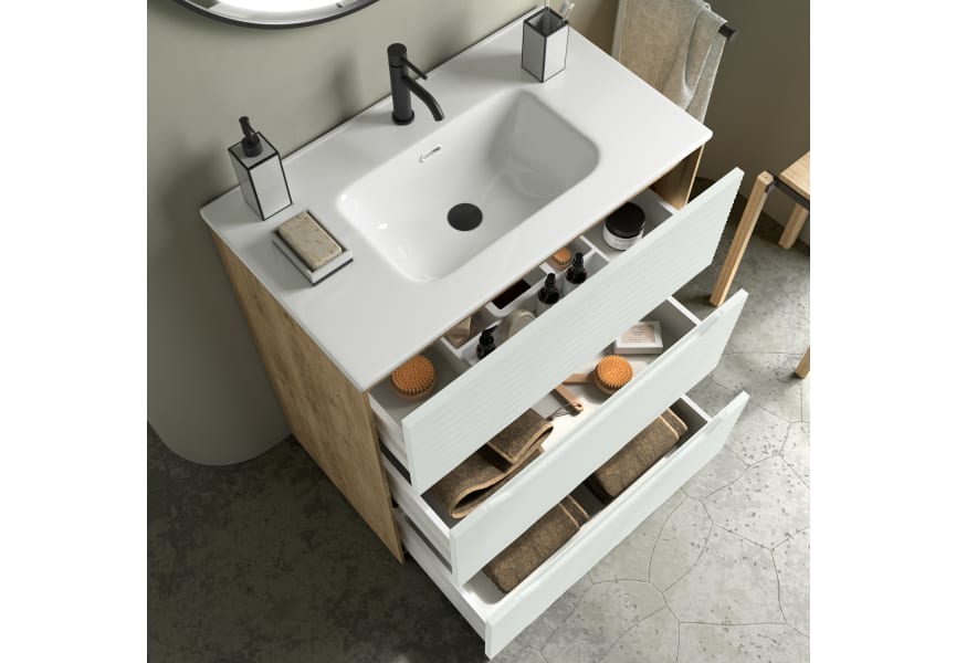 Ensemble de meubles de salle de bain Nubia Coycama détail 11