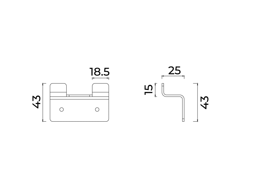 Forme Cintre de salle de bains double Medimex croquis 8