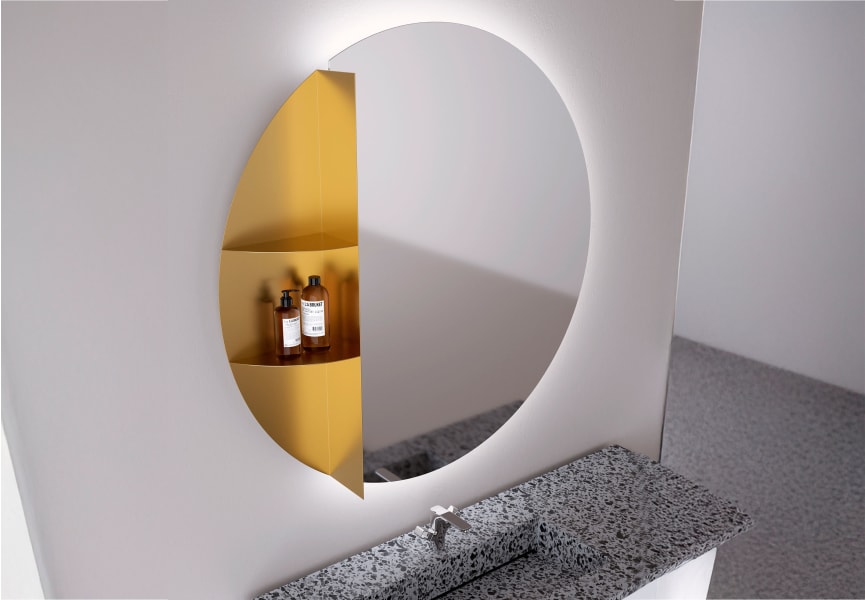 Miroir de salle de bain avec éclairage LED Nilo Bruntec principal 1