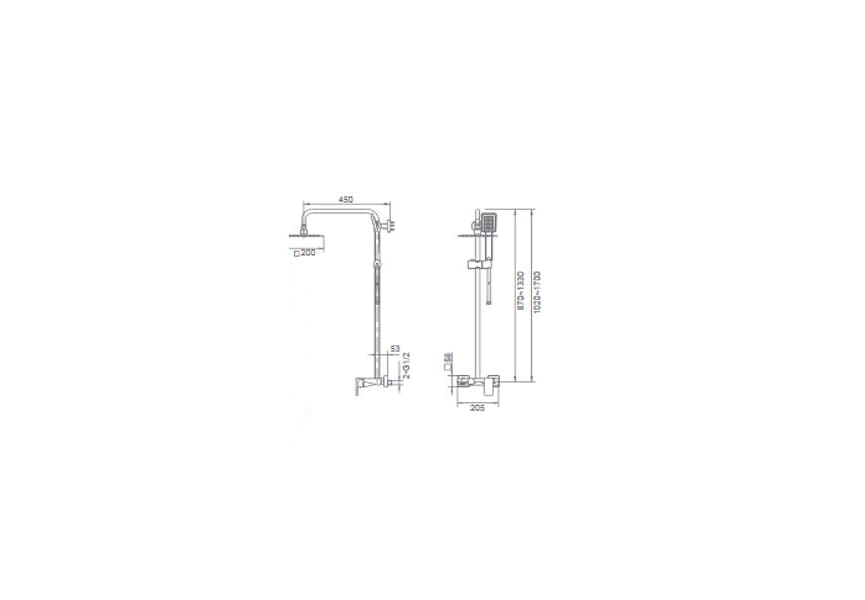 Set de bain ou de douche Imex Livepool croquis 3