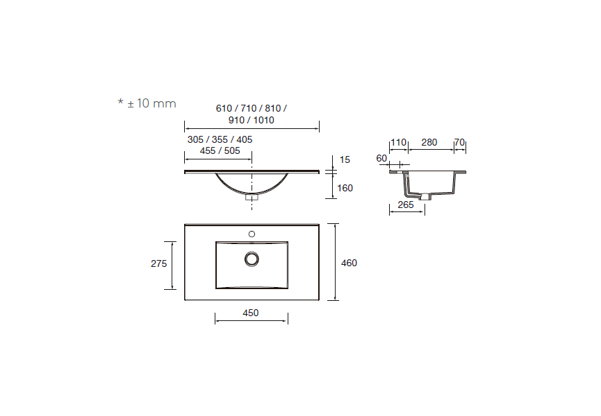 Ensemble de meubles de salle de bains Noja Salgar croquis 12