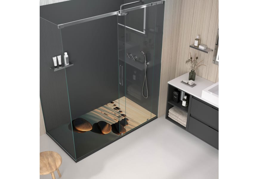 Receveurs de douche en résine décorée Design 3D Zen Bruntec environnement 1