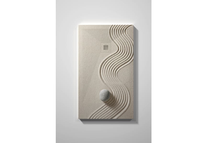Receveurs de douche en résine décorés Design 3D Zen Bruntec. option 8