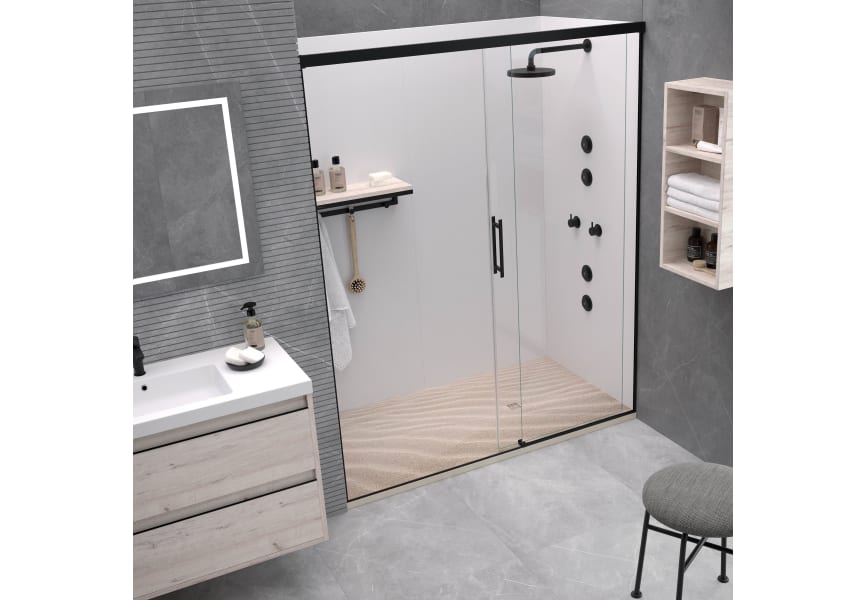 Receveurs de douche en résine décorée Design 3D Zen Bruntec environnement 4