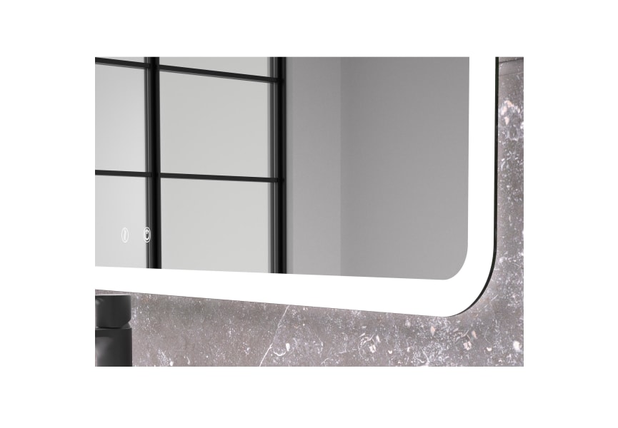 Miroir de salle de bains avec éclairage LED Mykonos Eurobath détail 1