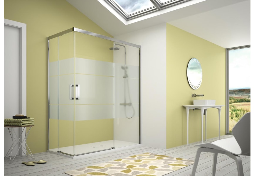 Paroi de douche 400 (CU607+CU607) Kassandra principal 1