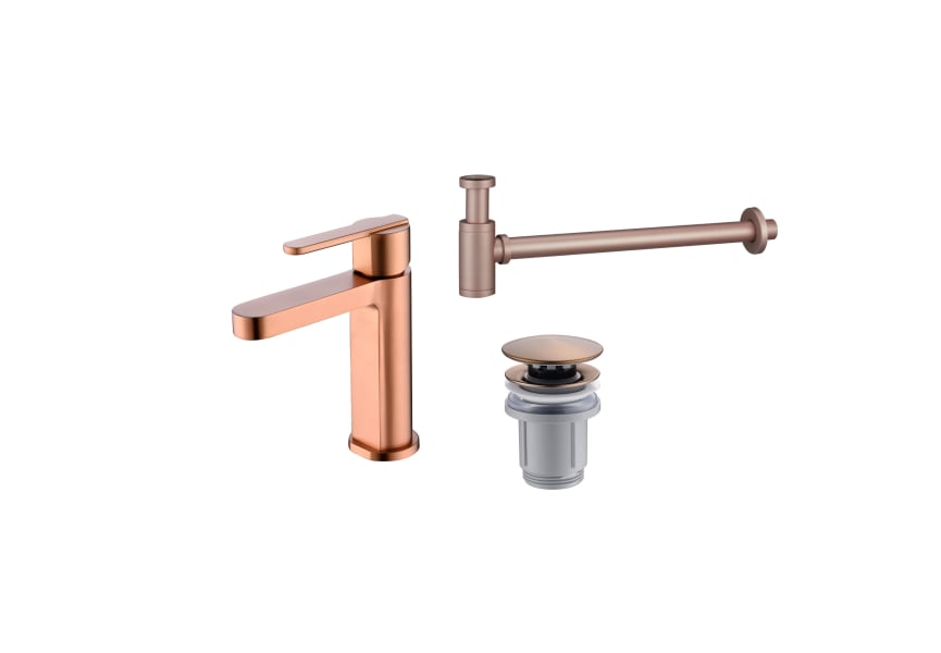 Pack Roma Robinet de lavabo Imex + Bonde à déclic + Siphon principal 3