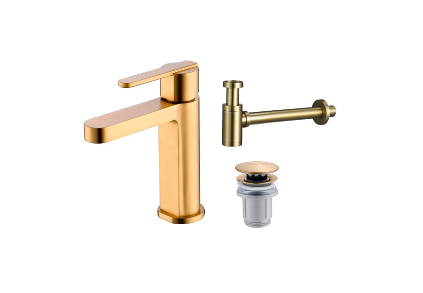 Pack Roma Robinet de lavabo Imex + Bonde à déclic + Siphon principal 2