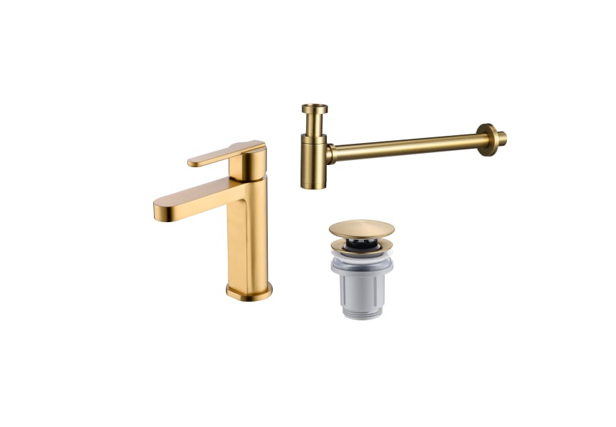 Pack Roma Robinet de lavabo Imex + Bonde à déclic + Siphon principal 2