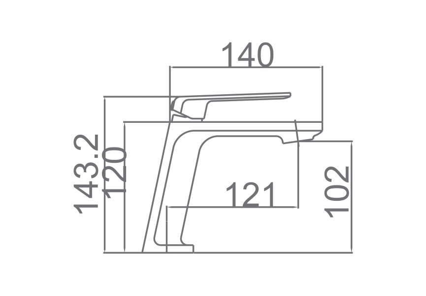 Robinet de lavabo Fiyi Imex croquis 6