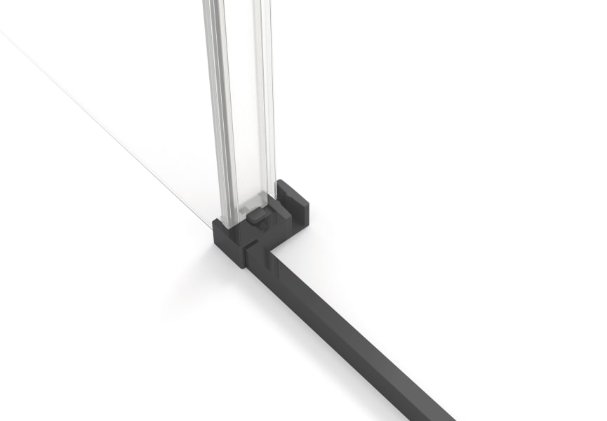 Paroi de douche noir mat Twenty GME détail 2