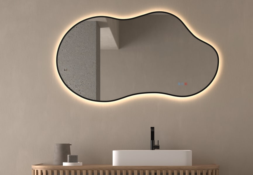 Miroir de salle de bains avec l'éclairage LED Stone Bruntec principal 1