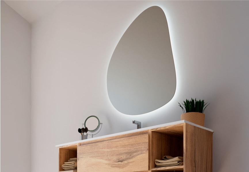 Miroir de salle de bain LED Stone de Bruntec détail 1