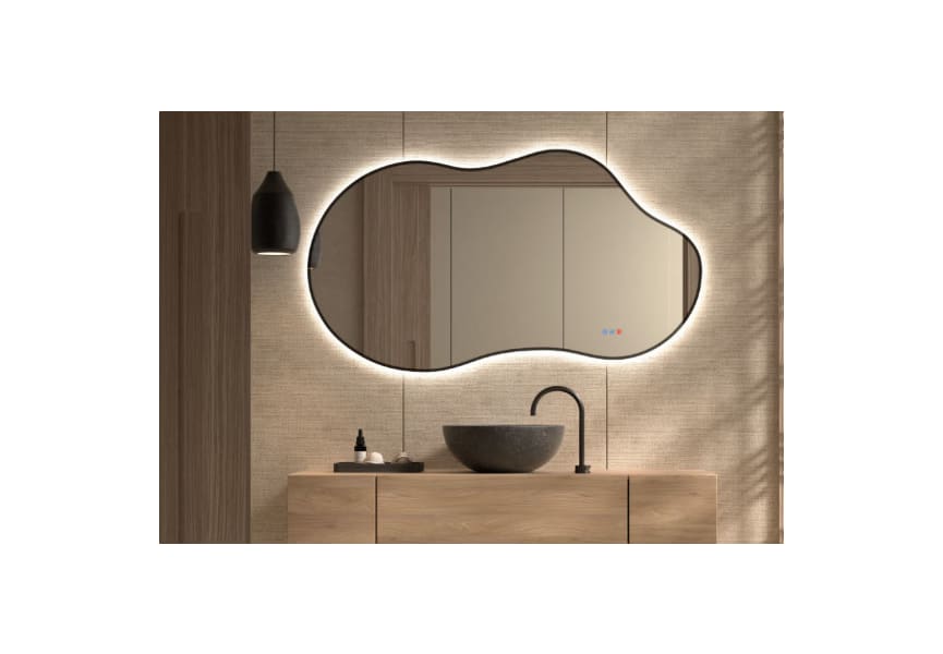 Miroir de salle de bains avec l'éclairage LED Stone Bruntec principal 2