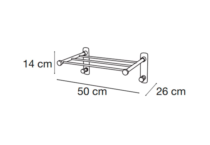 Porte-serviettes Arena Mediterranea de baño croquis 1