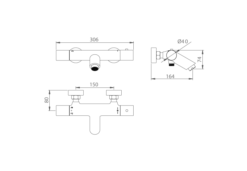 Imex Monza Robinet de baignoire croquis 18
