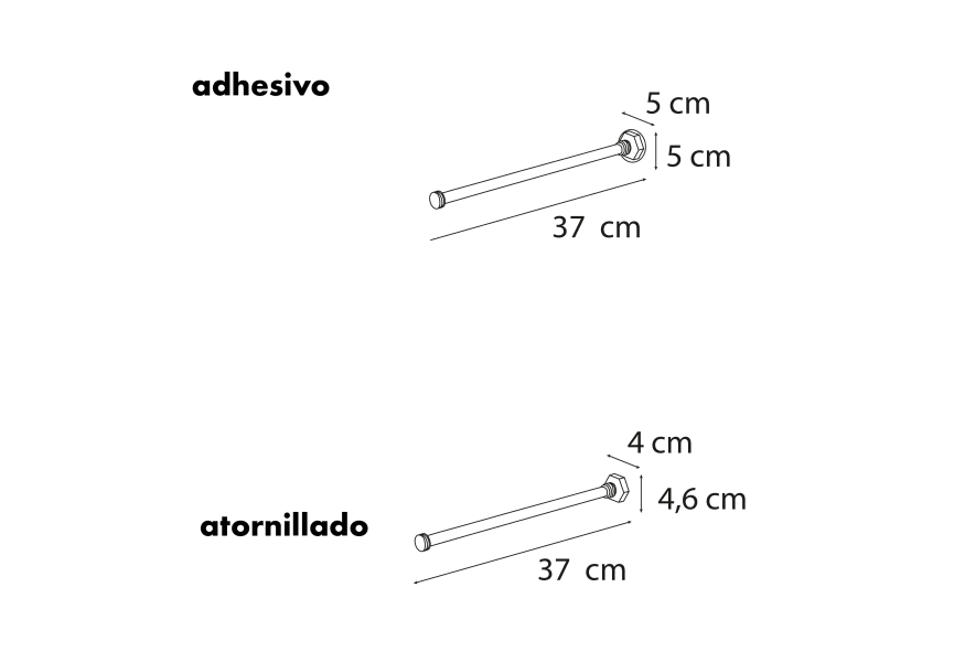 Porte-serviettes de salle de bain Mediterranea Intro by Mediterranea de baño croquis 1