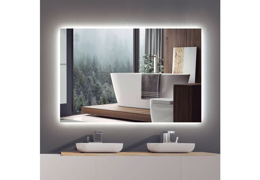 Miroir de salle de bain avec éclairage LED Suecia Ledimex principal 2