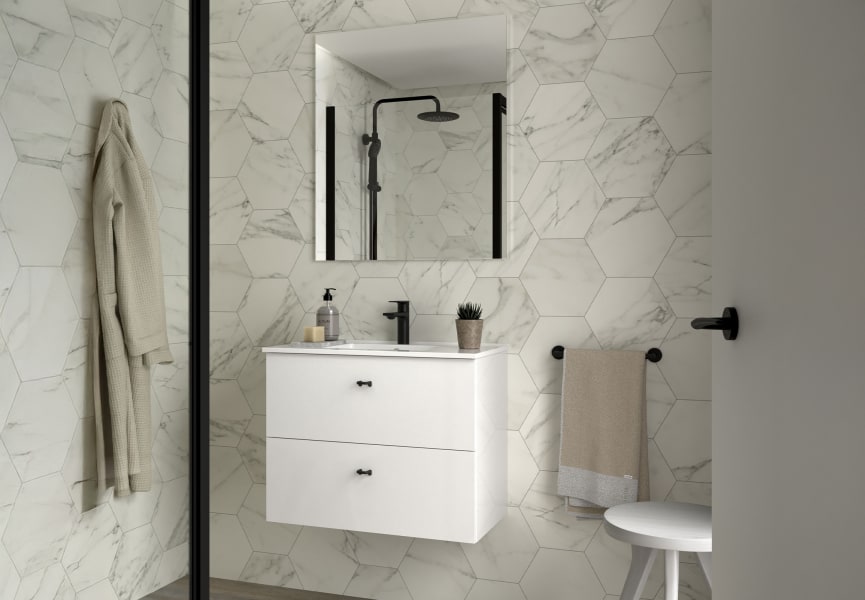 Ensemble de meubles de salle de bains  fond réduit 35 cm Inara Salgar principal 3