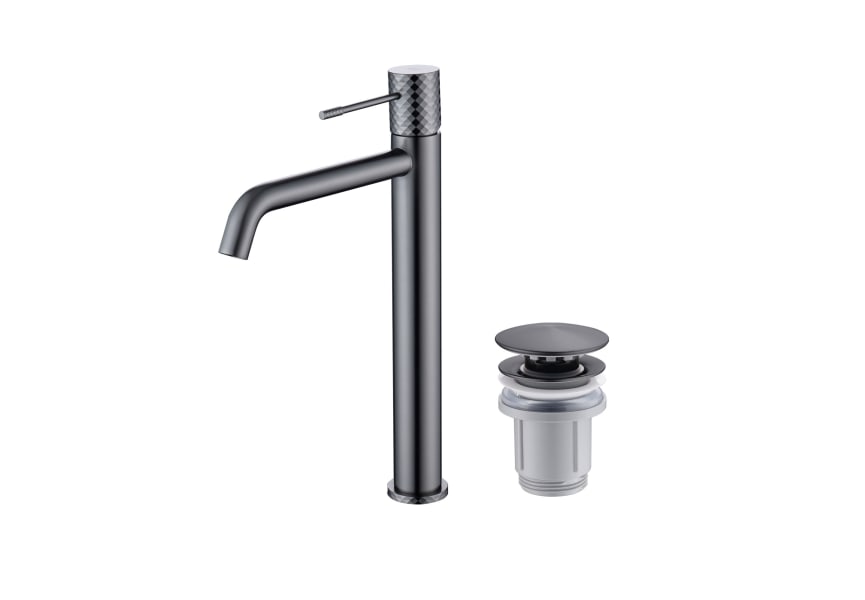 Pack Robinet de lavabo à bec haut Genova Imex + bonde click-clack principal 5