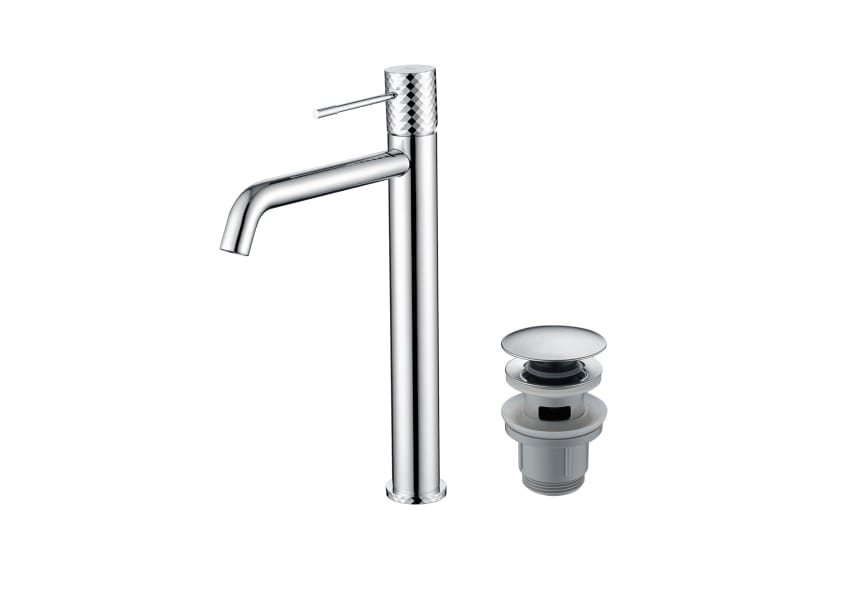 Pack Robinet de lavabo à bec haut Genova Imex + bonde click-clack principal 0