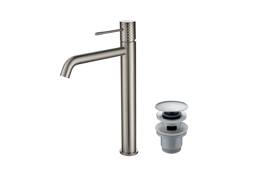 Pack Robinet de lavabo à bec haut Genova Imex + bonde click-clack principal 4