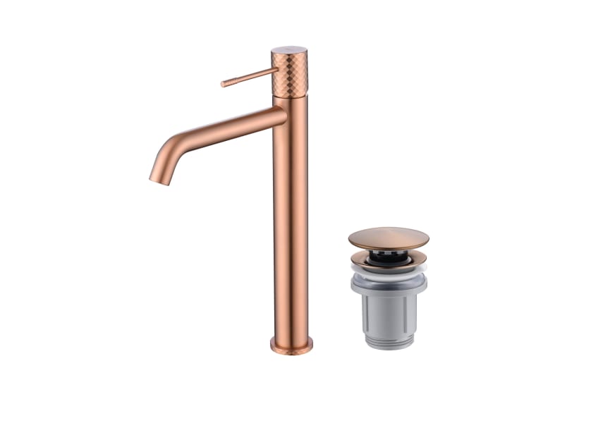 Pack Robinet de lavabo à bec haut Genova Imex + bonde click-clack principal 3