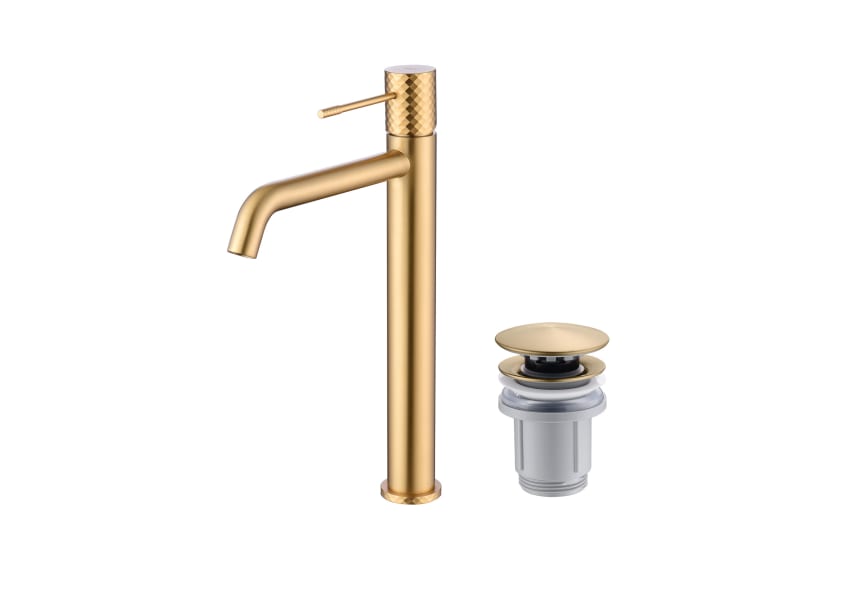 Pack Robinet de lavabo à bec haut Genova Imex + bonde click-clack principal 2