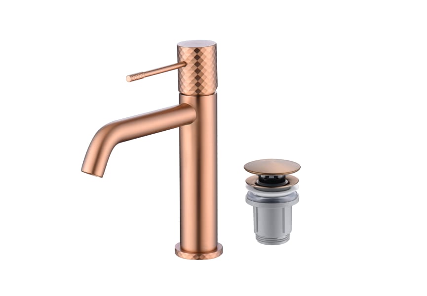 Pack Robinet de lavabo à bec haut Genova Imex + bonde click-clack principal 3