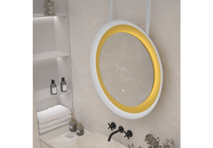 Miroir de salle de bains avec éclairage LED Bahia par Eurobath détail 2