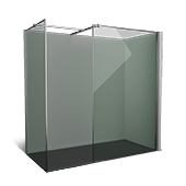 Paroi de douche d'angle fixe