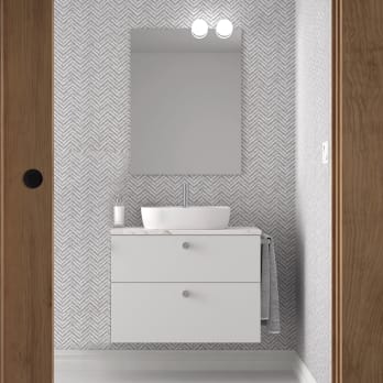 Meuble de salle de bains Avila Dos Carmen avec plan de toilette en pet