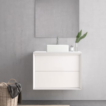 Meuble de salle de bains avec plan de toilette hydrofuge Avila Dos Novus