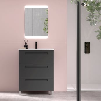 Avila Dos Paris 39 cm - Ensemble de vanité de salle de bain à profondeur réduite