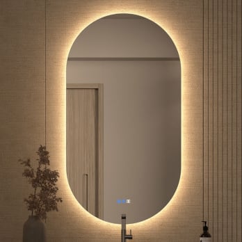 Bruntec Delta Miroir de salle de bain avec éclairage LED
