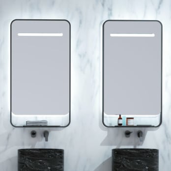 Miroir de salle de bain avec éclairage LED et chargeur de téléphone portable Concept Ledimex