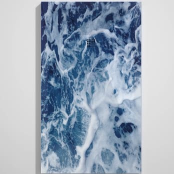 Receveurs de douche en résine décorés Design 3D Bleu Bruntec