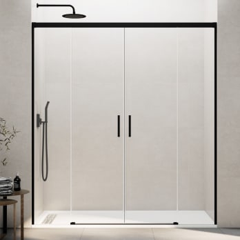 Paroi de douche De base Spazio noir mat GME