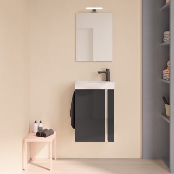 Ensemble complet de meubles de salle de bains à profondeur réduite 34 cm Elegance Royo