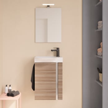 Ensemble complet de meubles de salle de bains à profondeur réduite 34 cm Elegance Royo