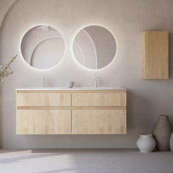 Ensemble de meubles de salle de bains en bois massif Alpes 7  Bruntec