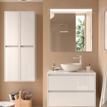 Meubles de salle de bains avec plan de toilette en bois Noja Salgar