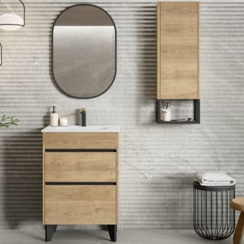 Coycama Berna, ensemble meuble sous-lavabo 41cm à profondeur réduite