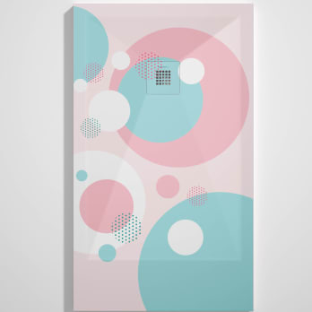 Receveurs de douche en résine décorés Design 3D Coloré Bruntec