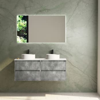 Meuble de salle de bains avec plan de toilette en résine Boston Bruntec