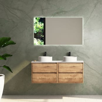 Meuble de salle de bains avec plan de toilette en résine Boston Bruntec