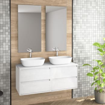 Meuble de salle de bains avec plan de toilette en résine Boston Bruntec